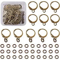 Beadthoven - Juego de 100 aros redondos con bisagras para hacer pendientes con 150 anillos abiertos para mujeres y niñas…